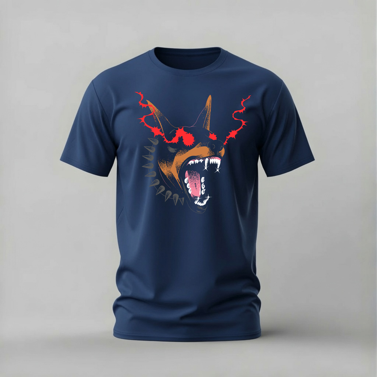 FIERCE SPIKED DOBERMAN Graphic T-Shirt