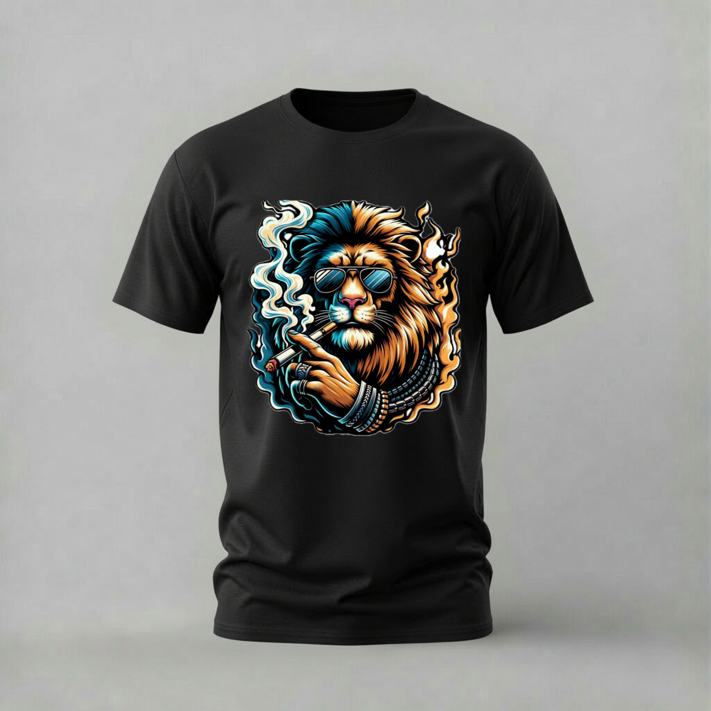 COOL LION Smoker Graphic T-Shirt