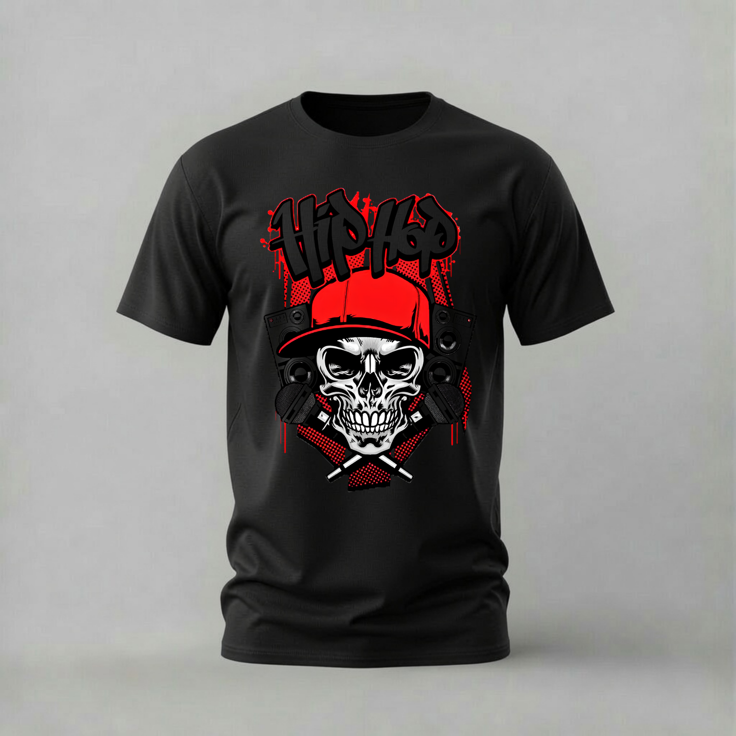 HIP HOP Skull Graphic T-Shirt