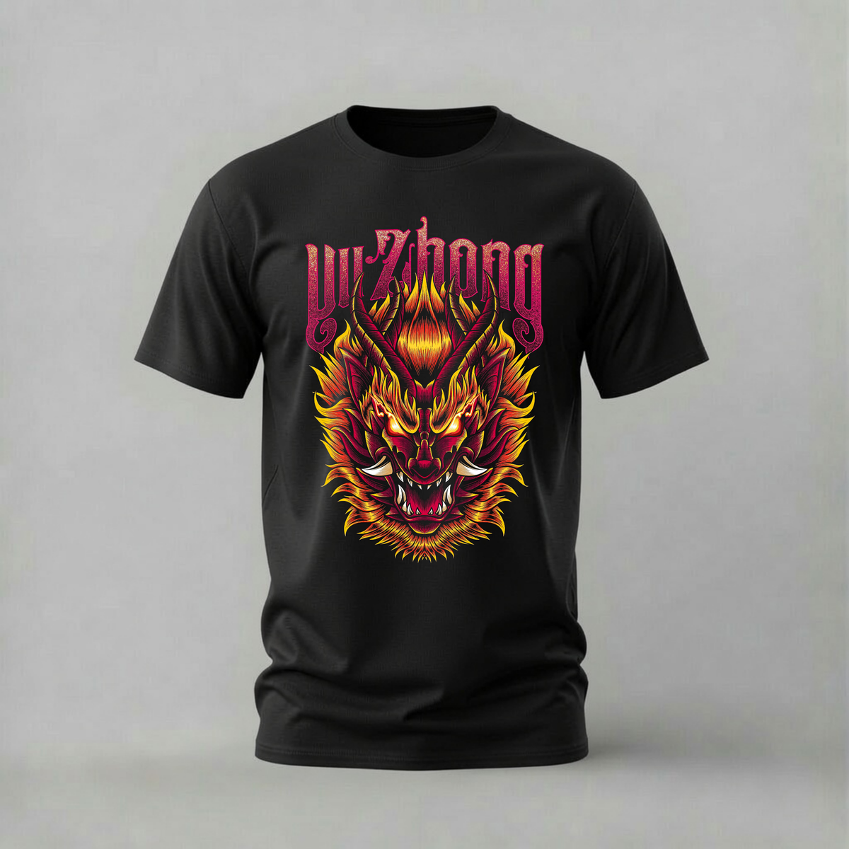 YU ZHONG DRAGON Graphic T-Shirt