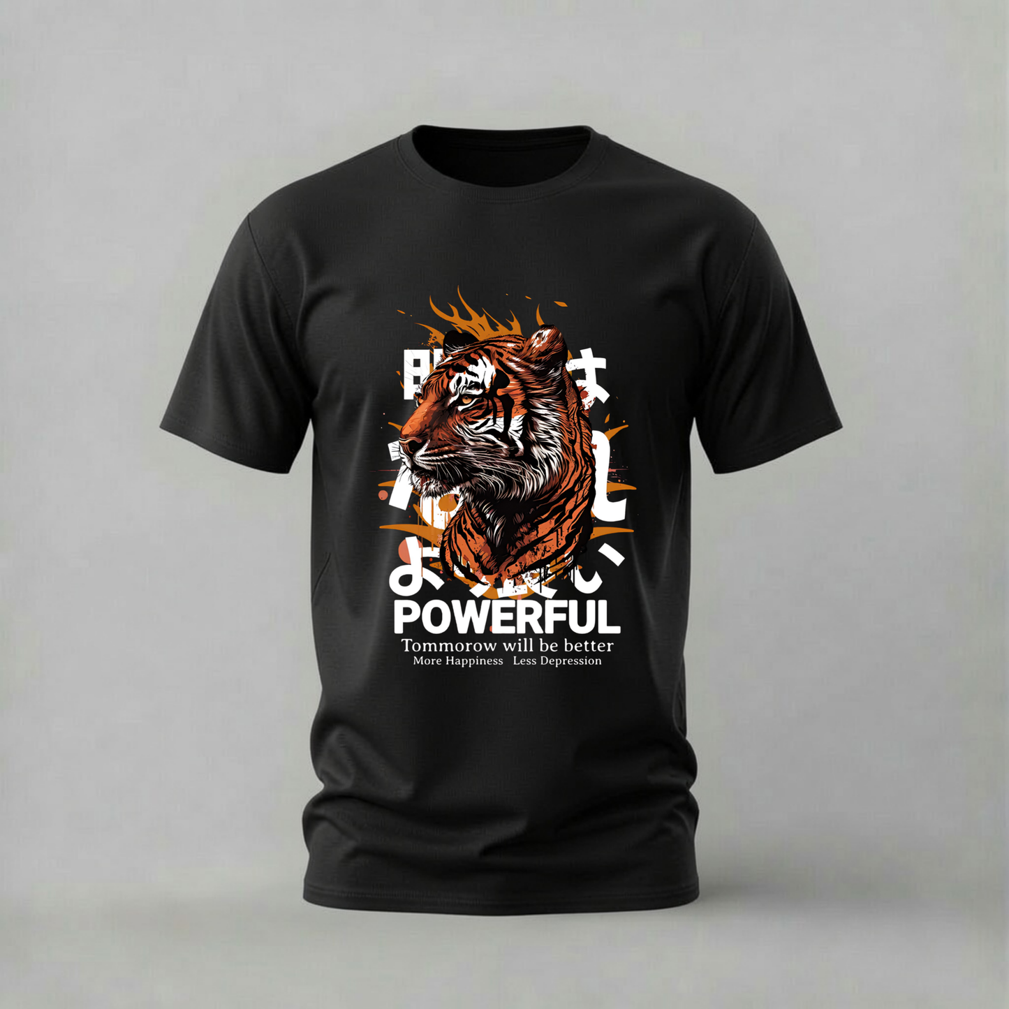 POWERFUL Tiger Graphic T-Shirt