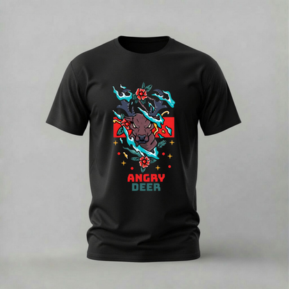 ANGRY DEER Graphic T-Shirt