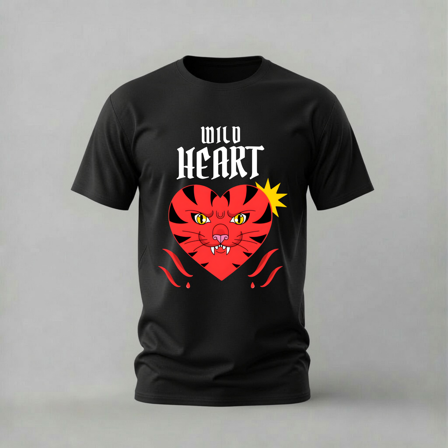 WILD HEART Tiger Graphic T-Shirt