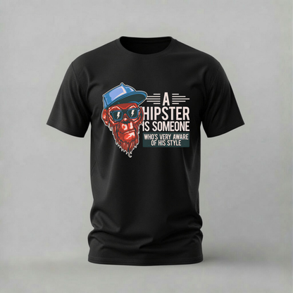 HIPSTER MONKEY Graphic T-Shirt