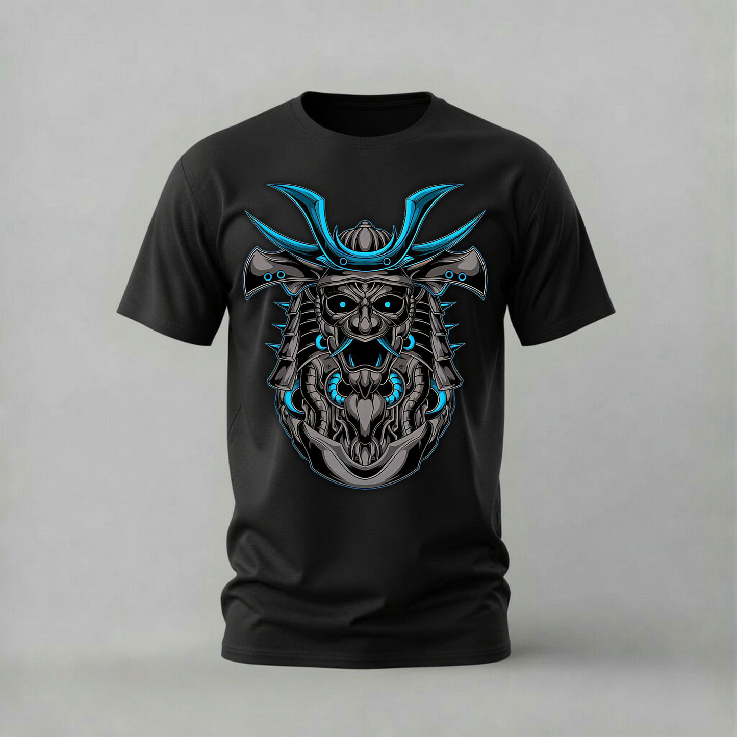 CYBER SAMURAI Helmet Graphic T-Shirt