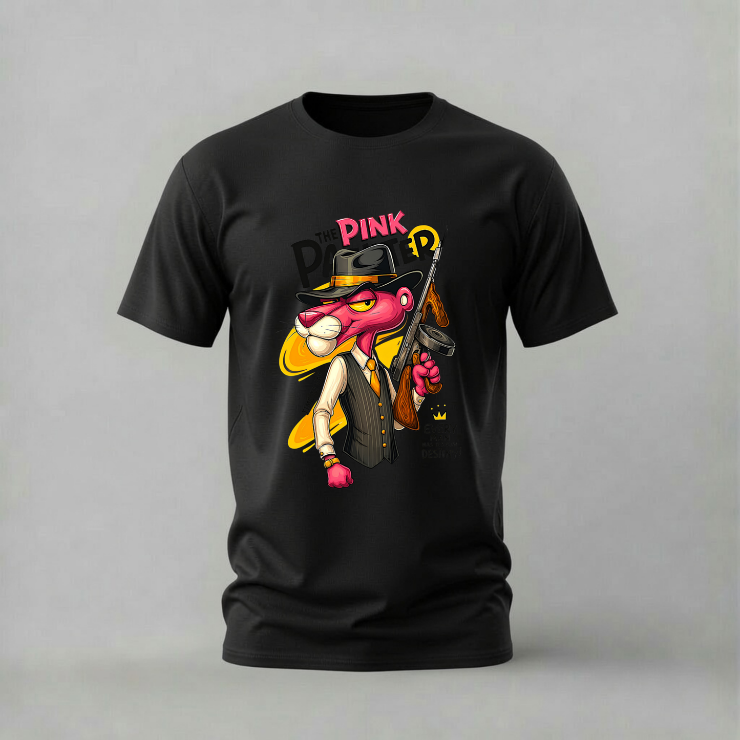 PINK PANTHER Gangster Graphic T-Shirt