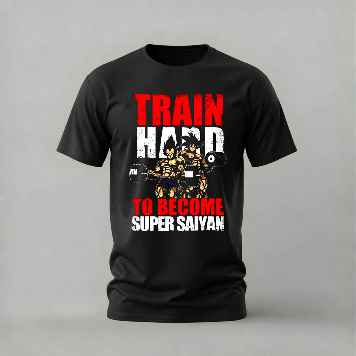 TRAIN HARD SUPER SAIYAN Graphic T-Shirt