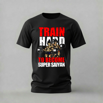 TRAIN HARD SUPER SAIYAN Graphic T-Shirt