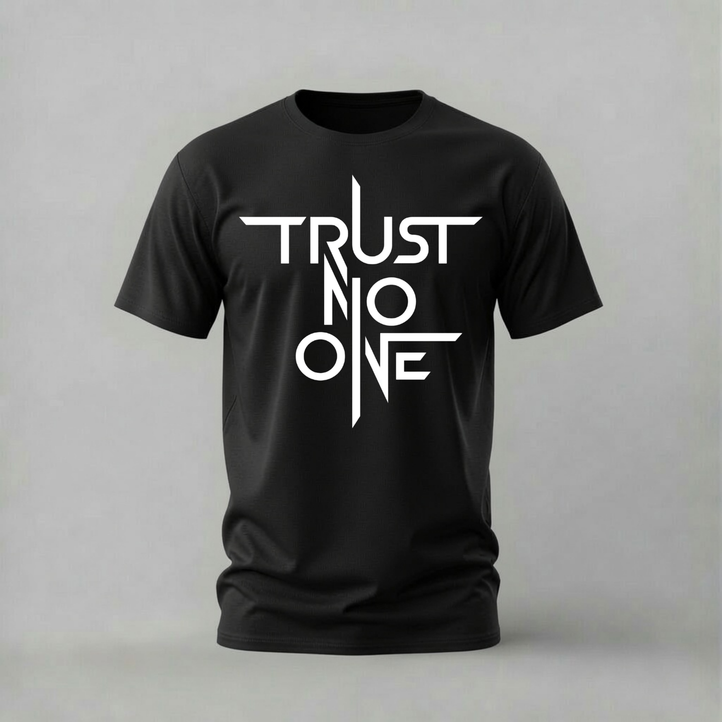 TRUST NO ONE Typography Graphic T-Shirt