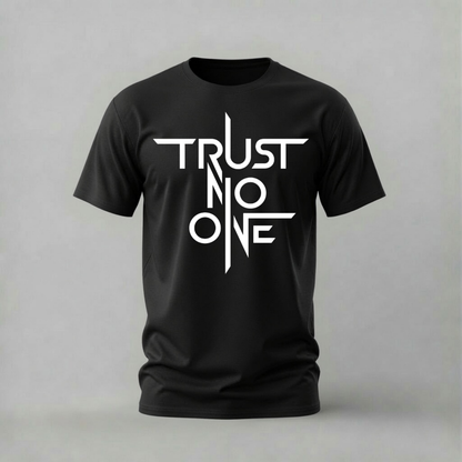 TRUST NO ONE Typography Graphic T-Shirt