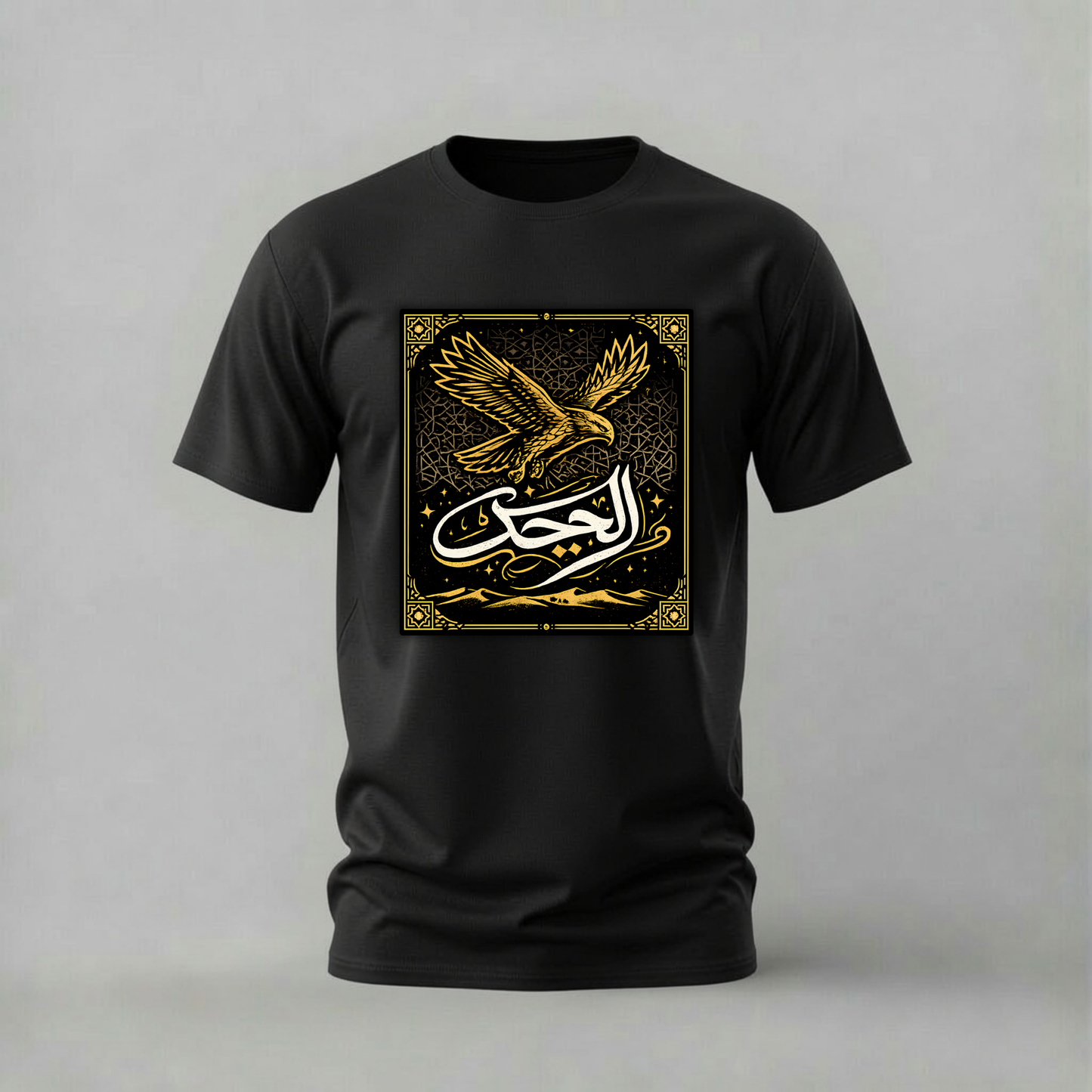 GOLDEN EAGLE Arabic Calligraphy Graphic T-Shirt