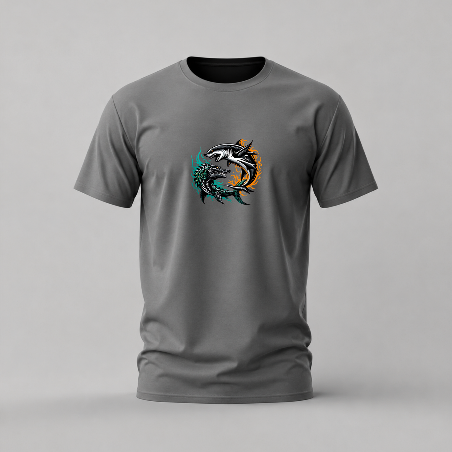 SHARK & CROCODILE Dual Graphic T-Shirt