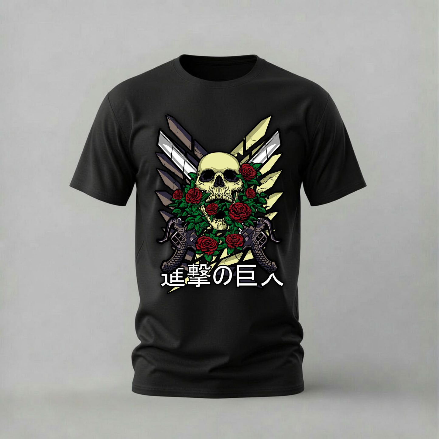 ATTACK ON TITAN Skull Roses Graphic T-Shirt