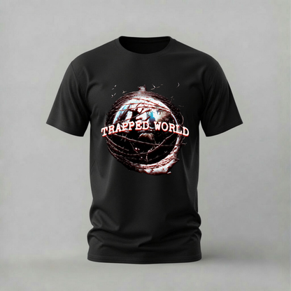 TRAPPED WORLD Barbed Wire Graphic T-Shirt