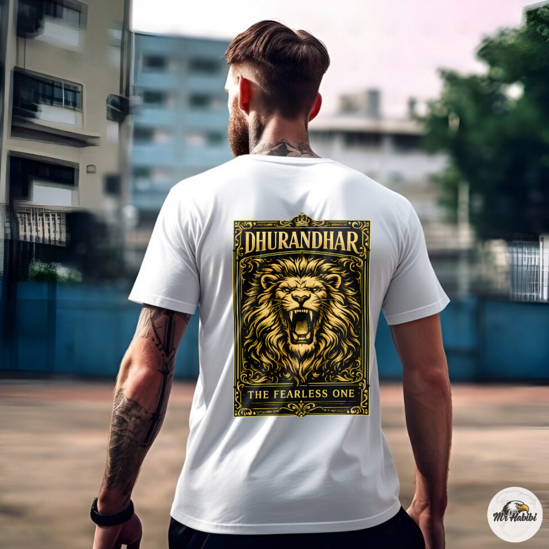 Dhurandhar The Fearless One Lion T-Shirt