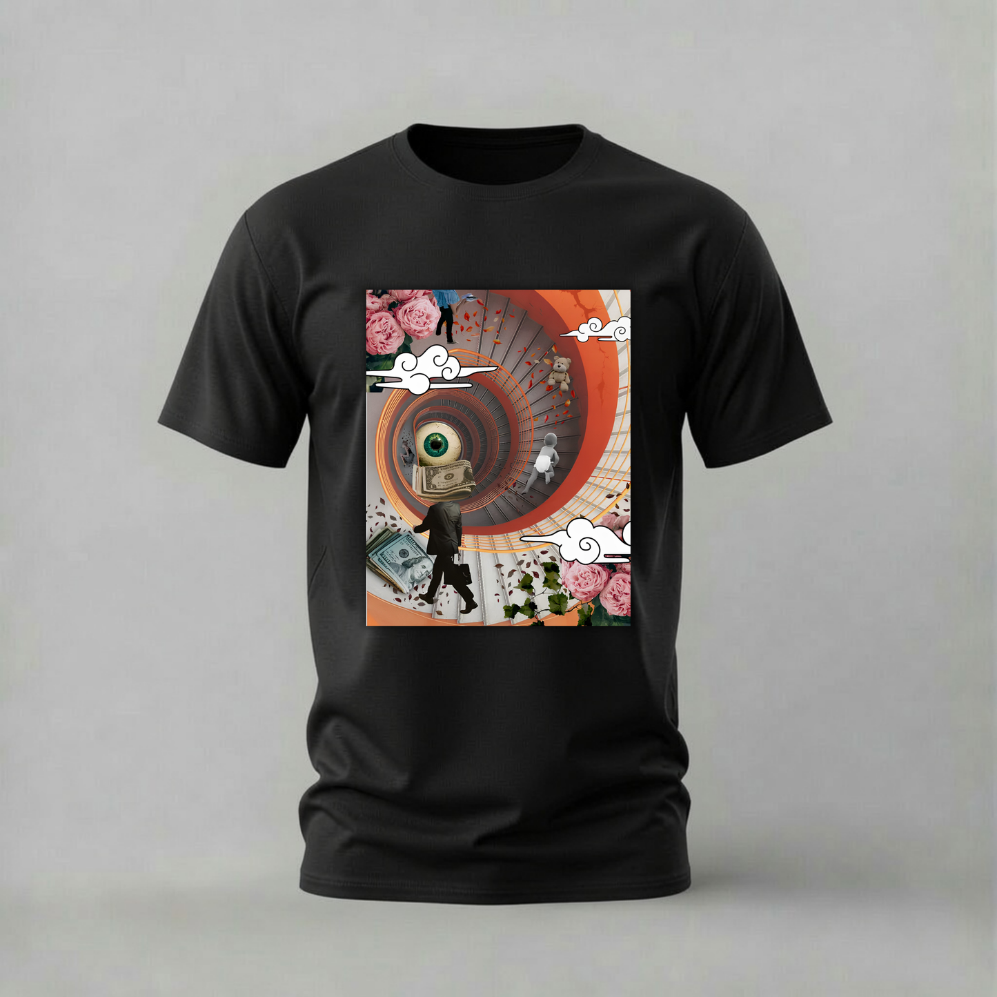 SPIRAL STAIRCASE Surreal Graphic T-Shirt