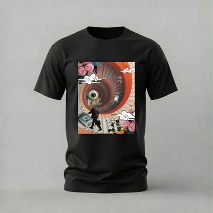 SPIRAL STAIRCASE Surreal Graphic T-Shirt
