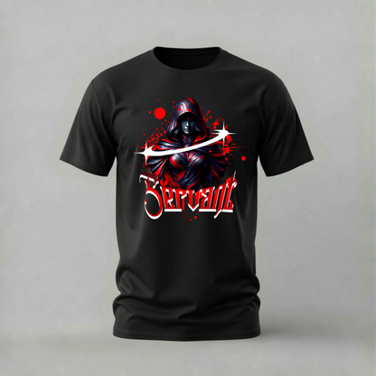 SERVANT Hooded Figure Graphic T-Shirt