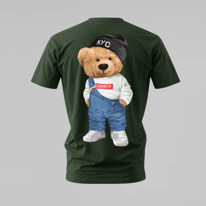 NYC SUMMER Teddy Bear Graphic T-Shirt