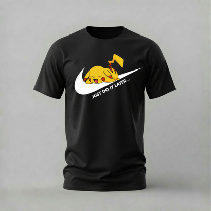 PIKACHU Just Do It Later Graphic T-Shirt