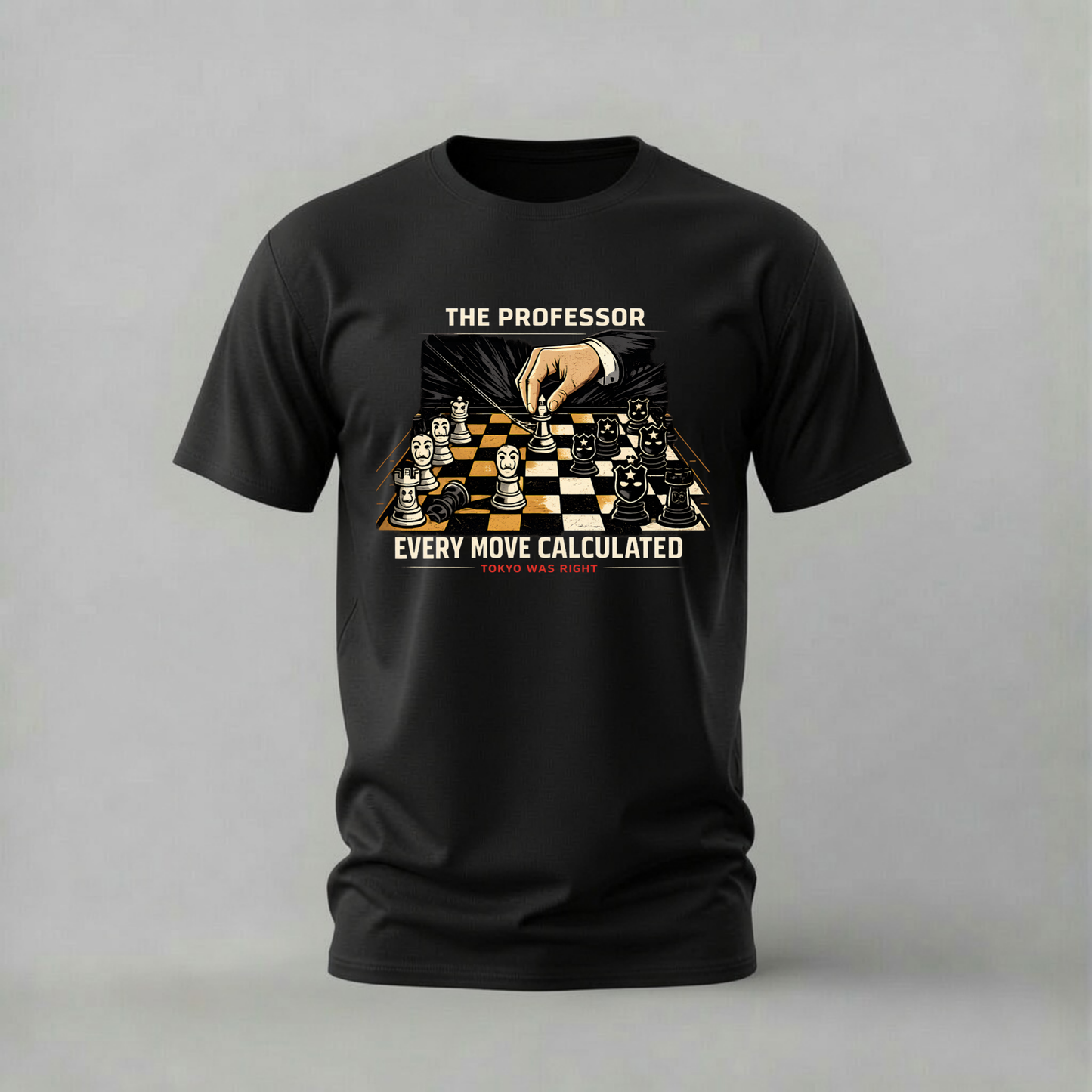 MONEY HEIST Professor Chess Graphic T-Shirt