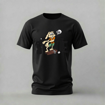 SKATE ALL DAY Rabbit Graphic T-Shirt