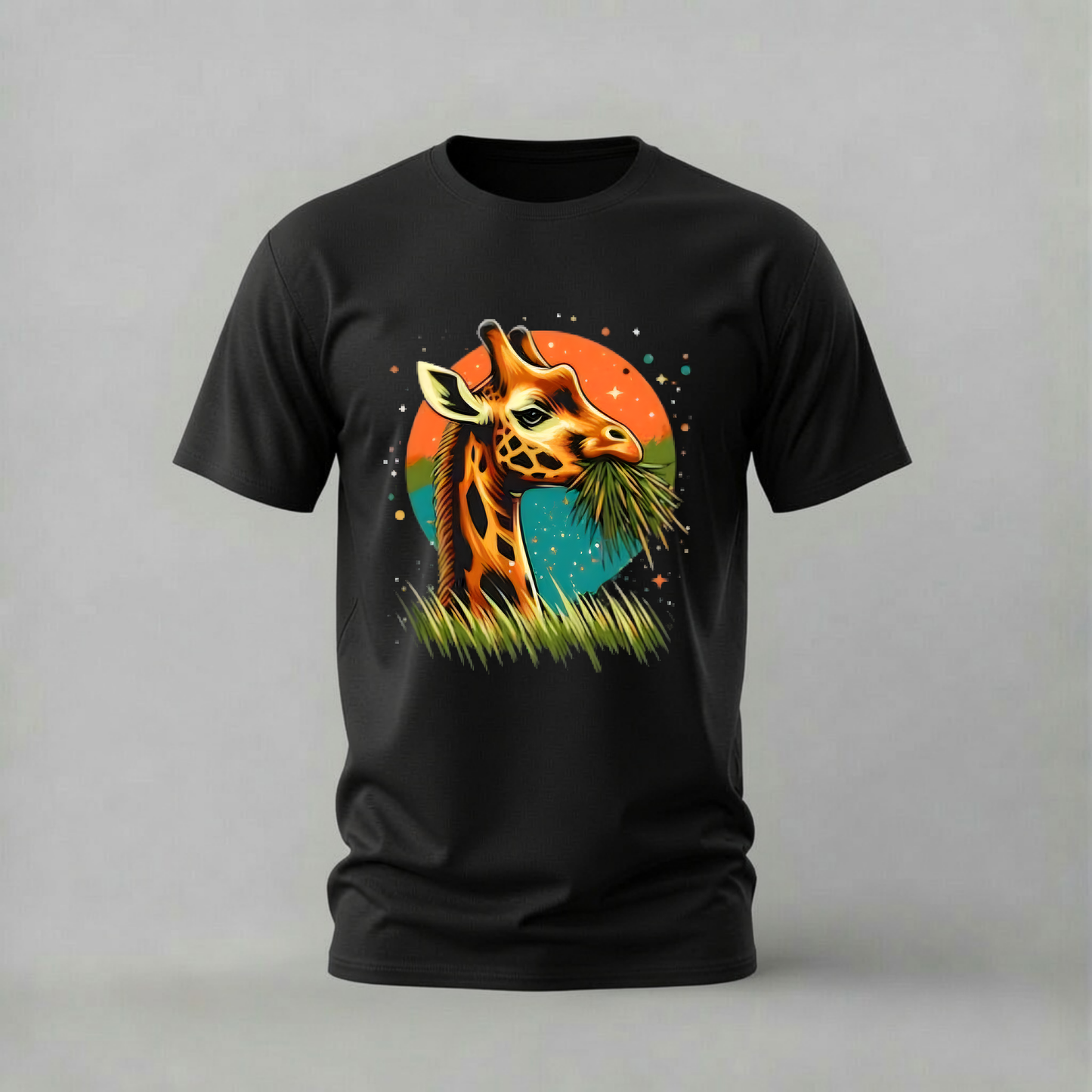 GIRAFFE SUNSET Graphic T-Shirt