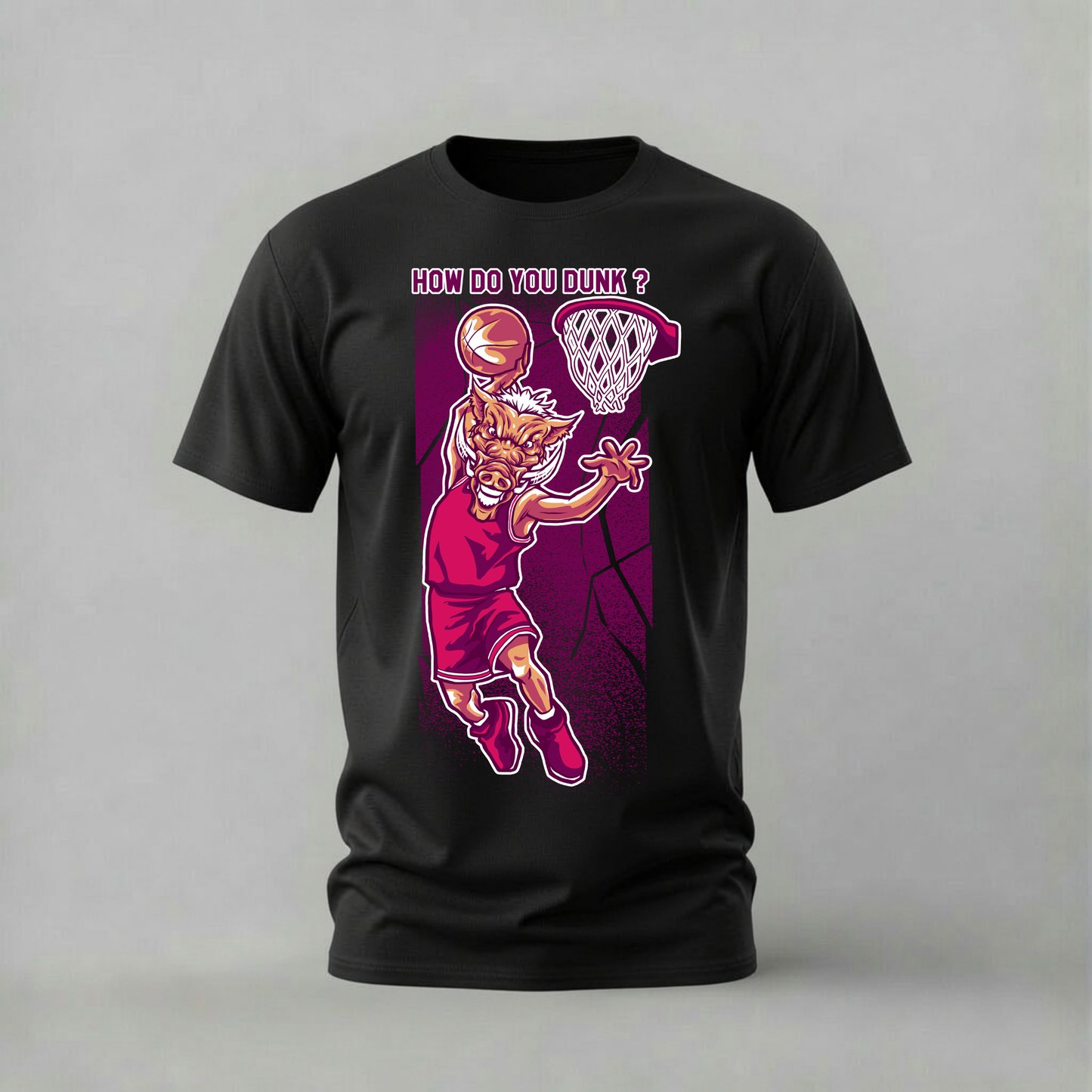 HOW DO YOU DUNK Warthog Graphic T-Shirt