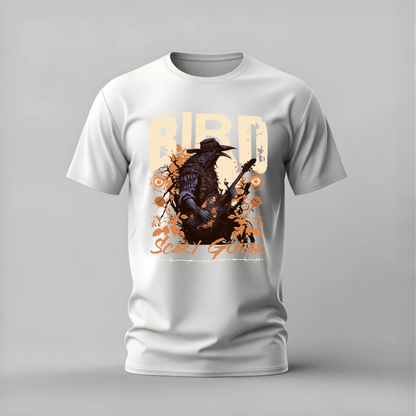 BIRD SCARY GUITAR Graphic T-Shirt