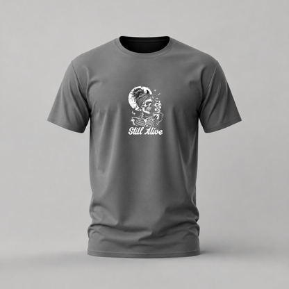 STILL ALIVE Skeleton Graphic T-Shirt
