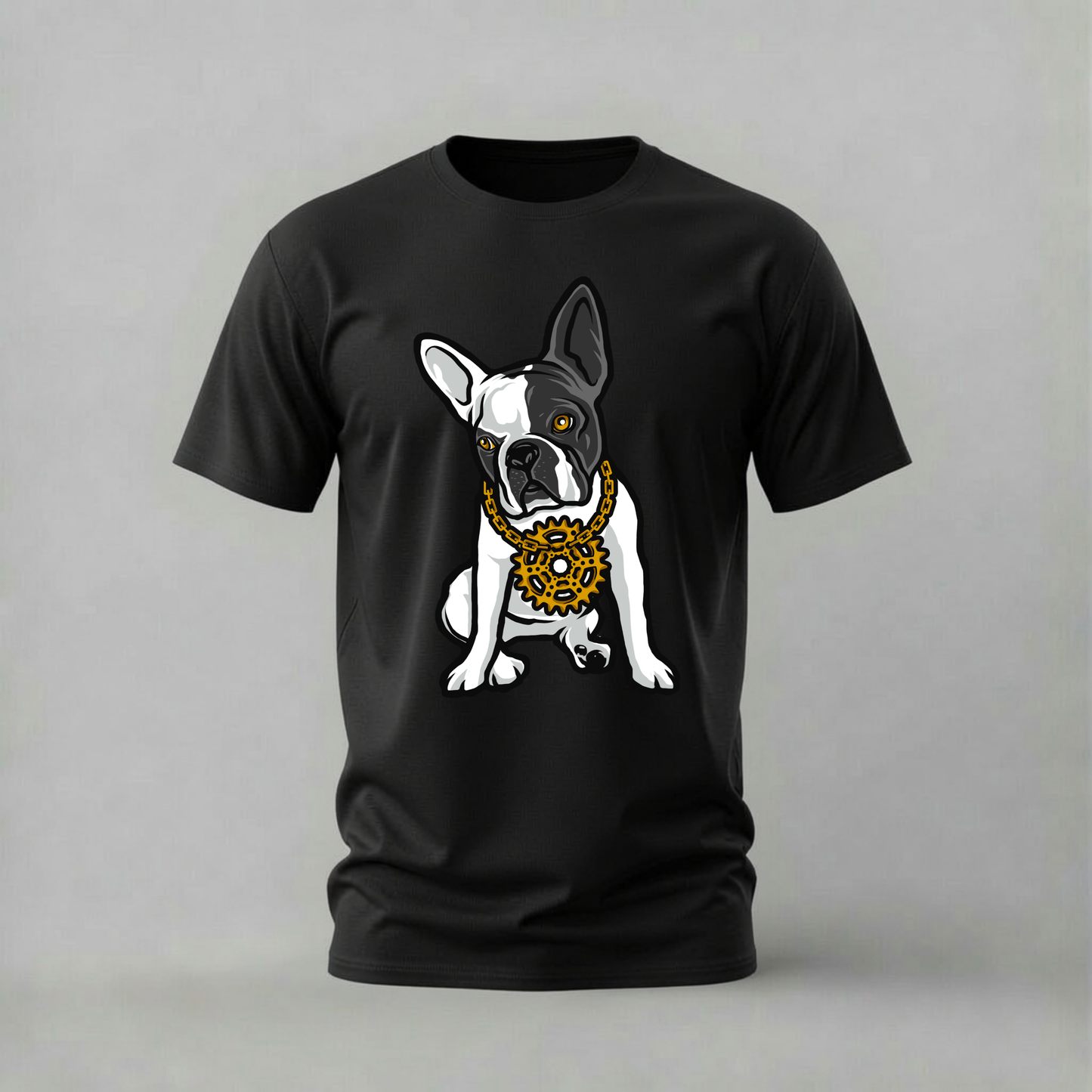 FRENCH BULLDOG Gear Necklace Graphic T-Shirt