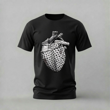 KEFFIYEH HEART Graphic T-Shirt