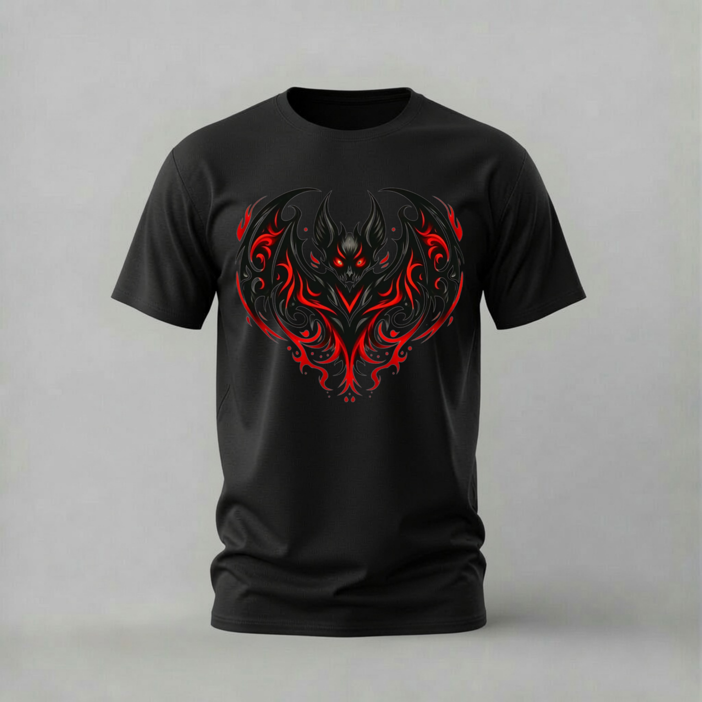 DARK DEMON Bat Graphic T-Shirt