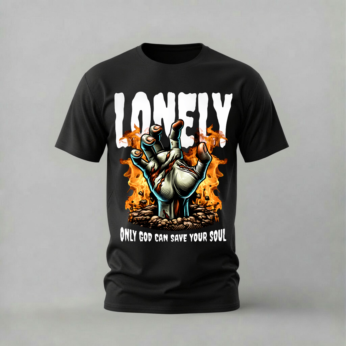 LONELY Zombie Hand Graphic T-Shirt