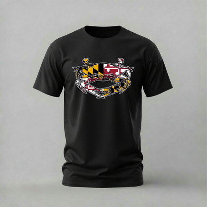 MARYLAND Flag Crab Graphic T-Shirt