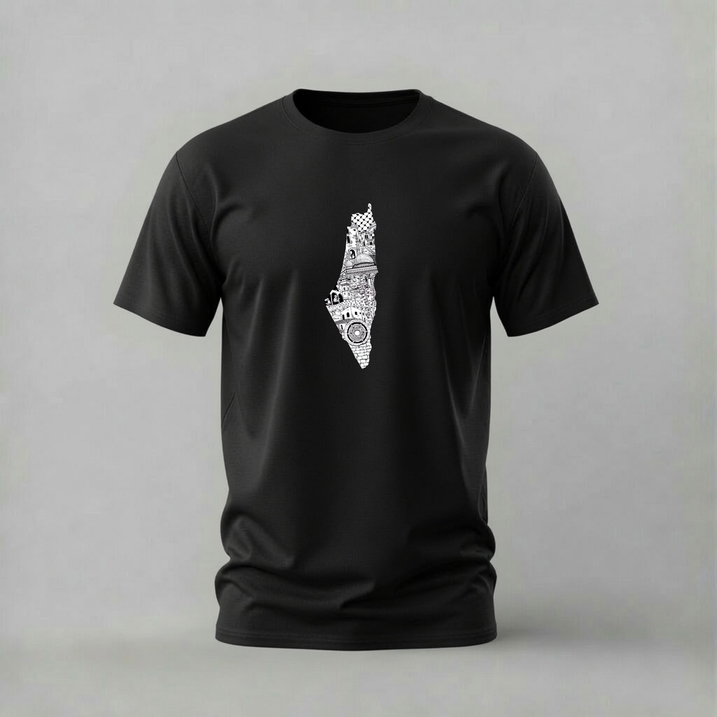 PALESTINE Map Graphic T-Shirt