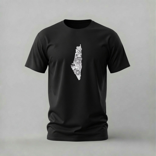PALESTINE Map Graphic T-Shirt