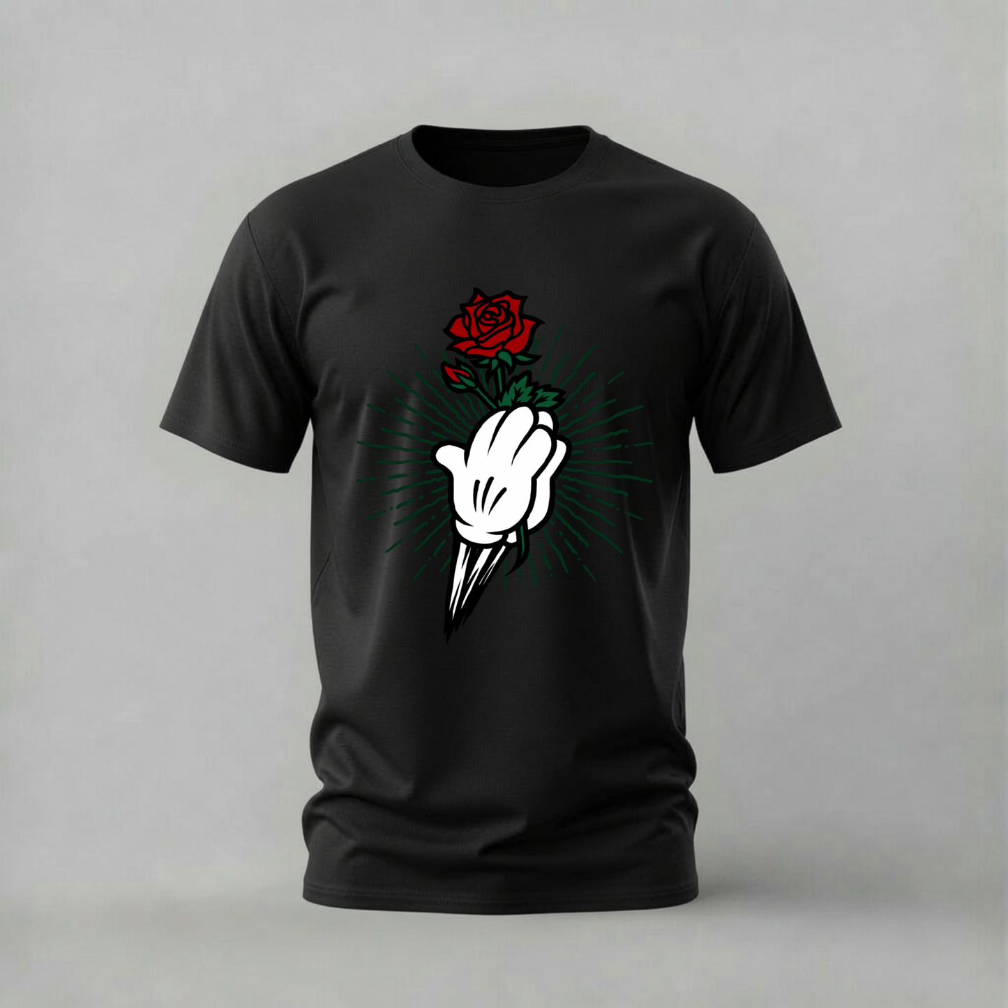 MICKEY MOUSE Rose Fist Graphic T-Shirt