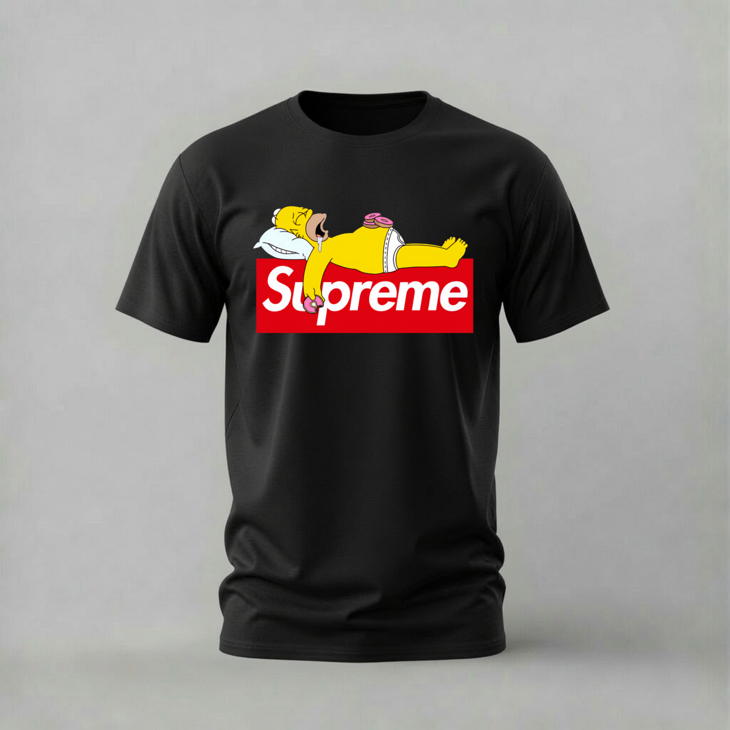 HOMER SIMPSON Supreme Donut Graphic T-Shirt