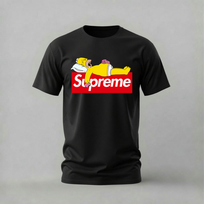 HOMER SIMPSON Supreme Donut Graphic T-Shirt
