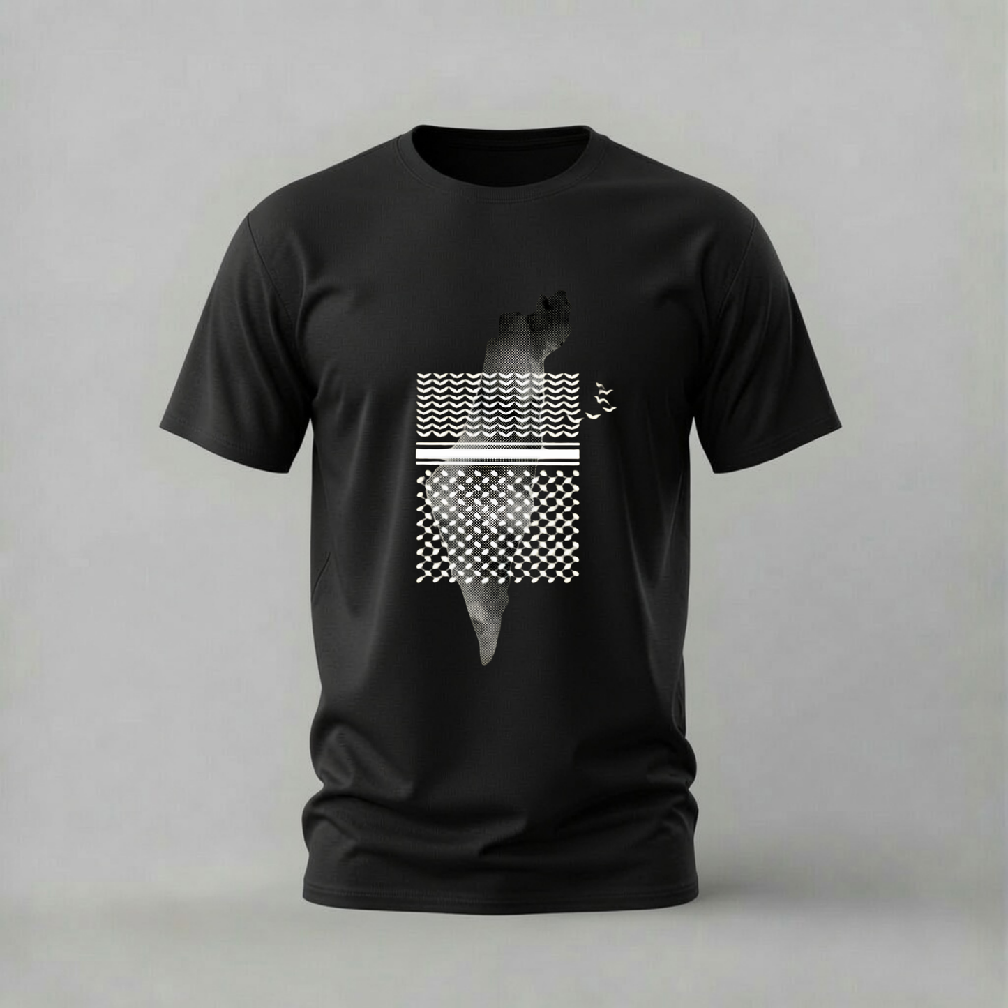 PALESTINE MAP Pattern Graphic T-Shirt