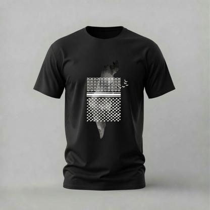 PALESTINE MAP Pattern Graphic T-Shirt