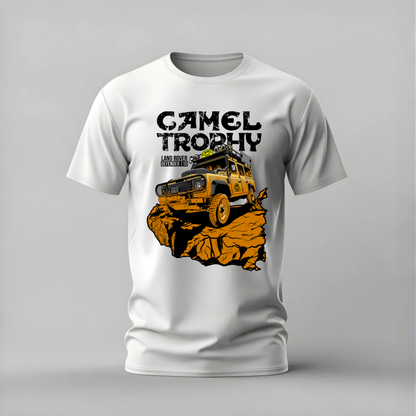 camel trophy tshirt; land rover defender shirt; camel trophy graphic tee; defender 110 tshirt; unisex car tee; men cotton tshirt; half sleeve printed tshirt; car merch; casual wear