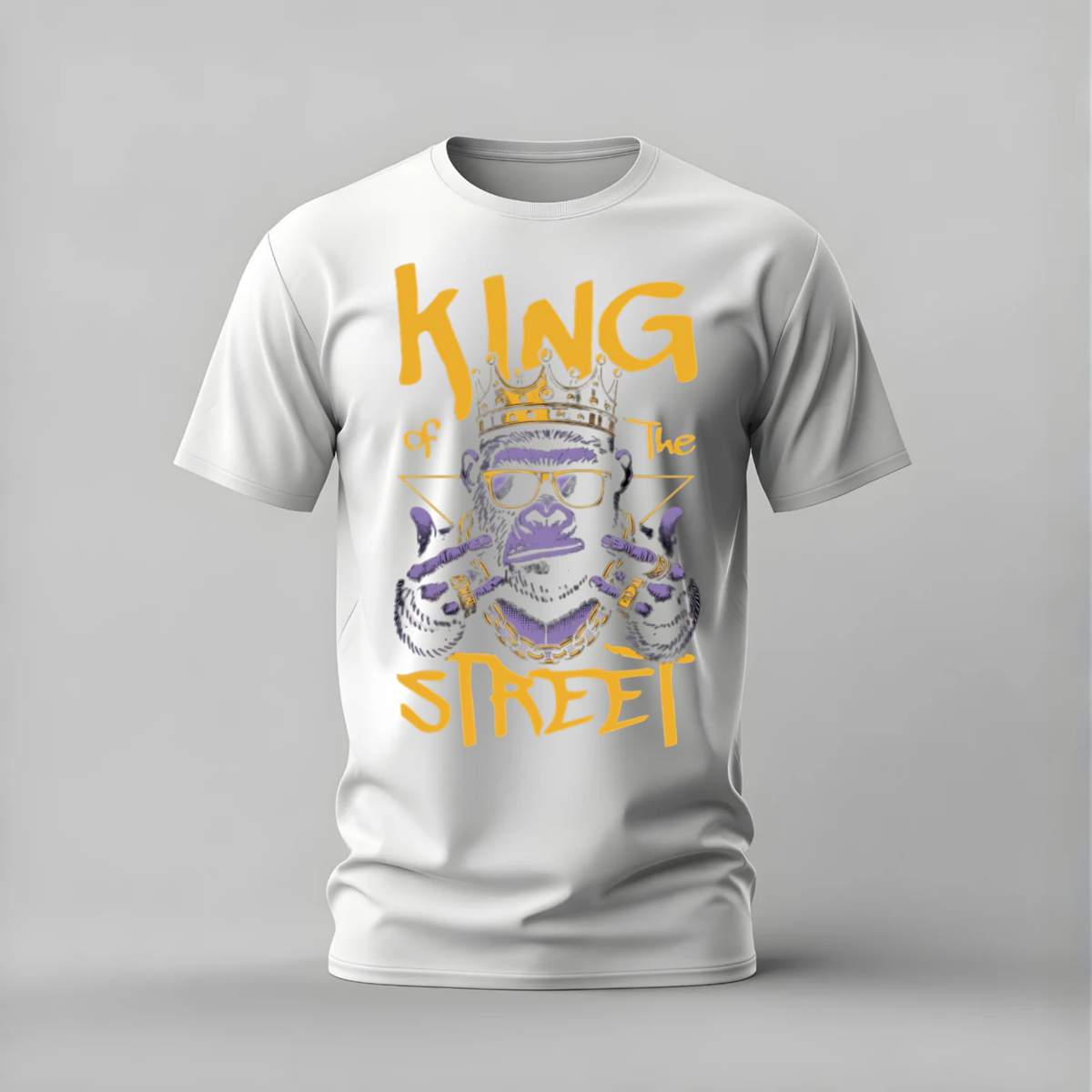 KING OF THE STREET GORILLA Graphic T-Shirt