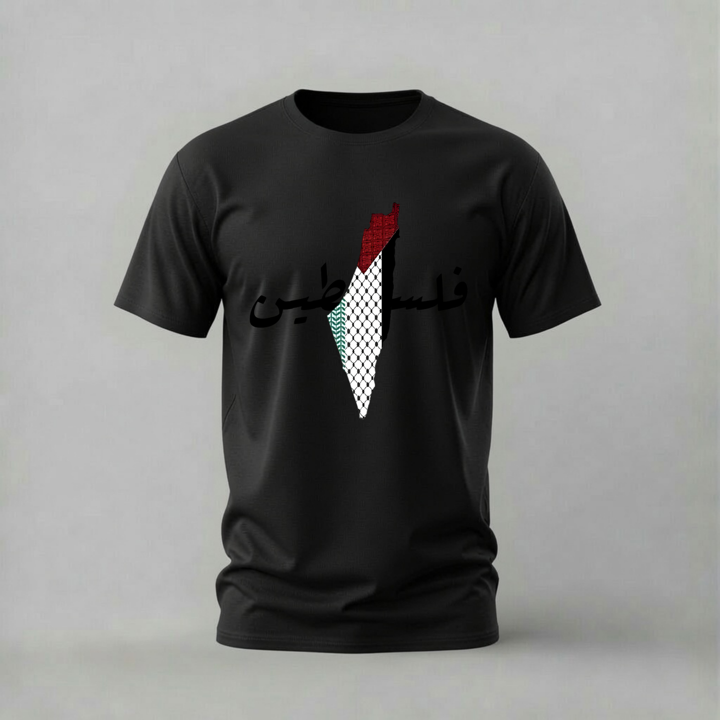 PALESTINE Keffiyeh Map Graphic T-Shirt