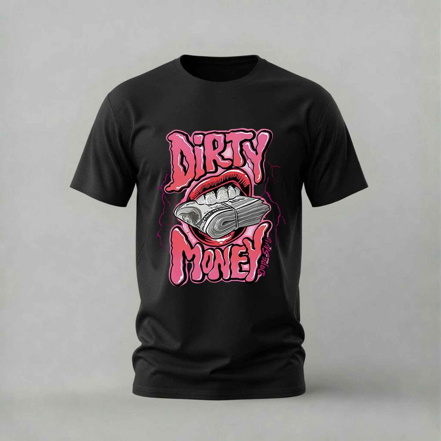 DIRTY MONEY Lips Graphic T-Shirt