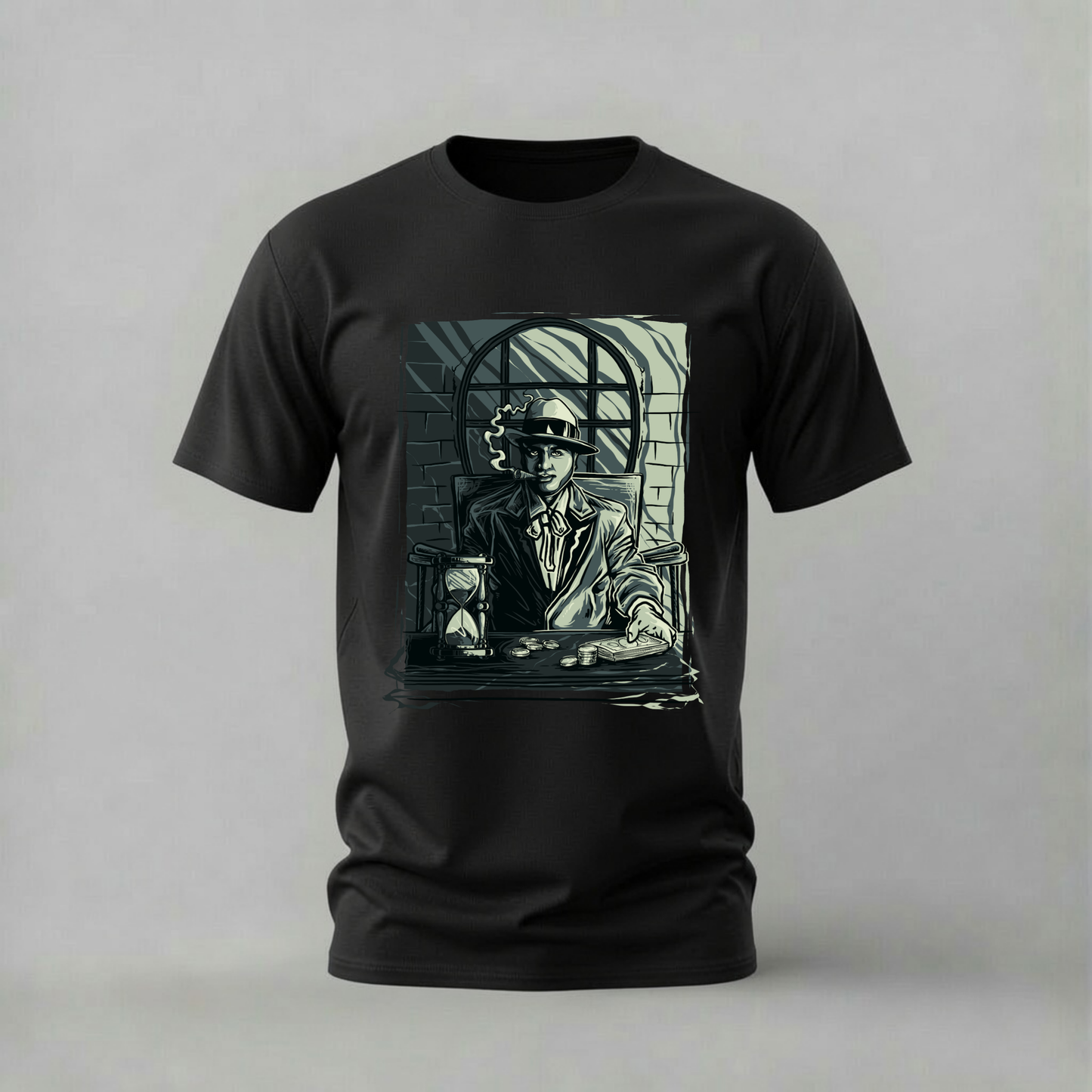 NOIR GANGSTER Money Graphic T-Shirt