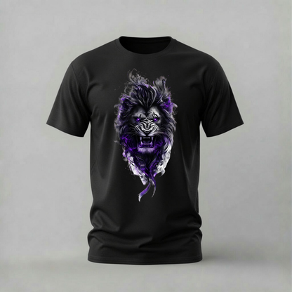 PURPLE EYE LION Graphic T-Shirt