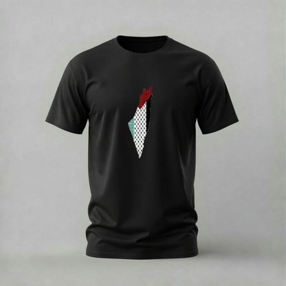 PALESTINE MAP Pattern Graphic T-Shirt