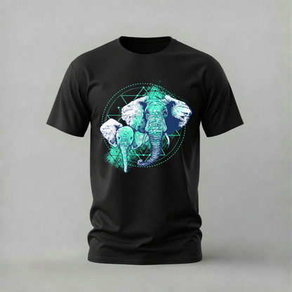 GEOMETRIC ELEPHANTS Graphic T-Shirt